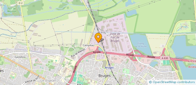 localisation de l'entreprise SOC BORDELAISE TECHNIQUES CHAUFFAGE à BRUGES