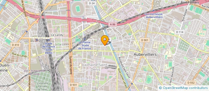 localisation de l'entreprise SOC BOUDA MOHAMMED MOULOUD à AUBERVILLIERS