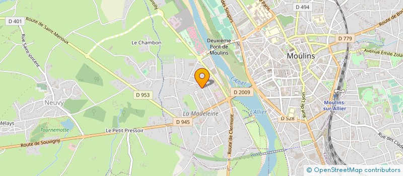 localisation de l'entreprise SOC BOURBONNAISE DES ETUDES LOCALES à MOULINS