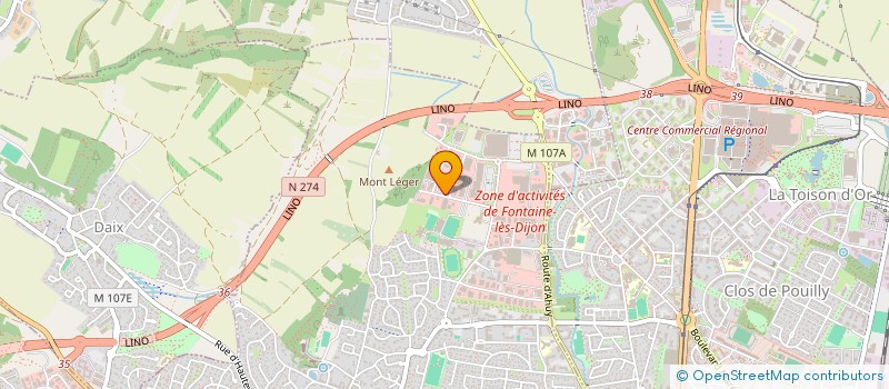 localisation de l'entreprise SOC BOURG ETANCHEITE COUVERT ISOLATION à FONTAINE-LES-DIJON