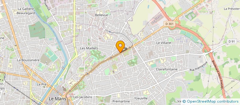 localisation de l'entreprise SOC BOURGERY ET DEVEZEAUX ET DE LAVERGNE  LE MANS