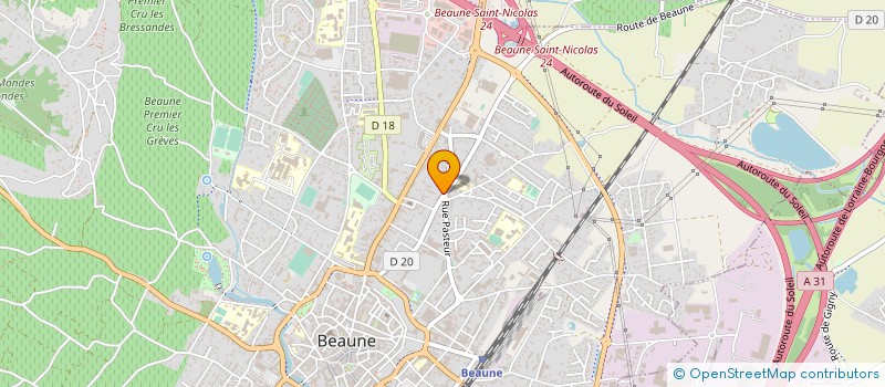 localisation de l'entreprise SOC BOURGUIGNONNE D'EMBOUTEILLAGE à BEAUNE