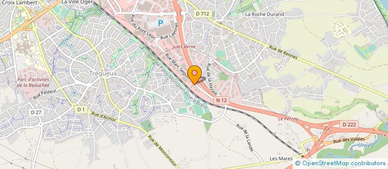 localisation de l'entreprise SOC.BRETONNE D'EMBALLAGE ET DECORATION à TREGUEUX