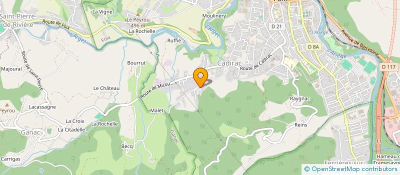 localisation de l'entreprise SOC CADIRAQUOISE EXPL TRAVAUX FORESTIERS à FOIX