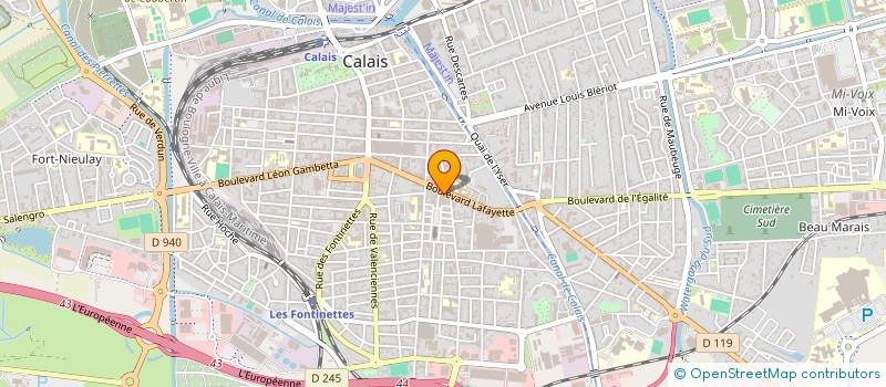 localisation de l'entreprise SOC CAGNONCLE GANTIER GARRIGOU à CALAIS