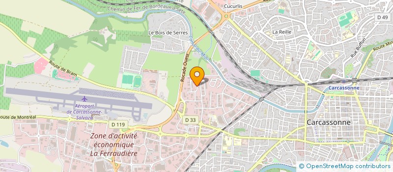 localisation de l'entreprise SOC CAOUTCHOUCS ET PLASTIQUES à CARCASSONNE