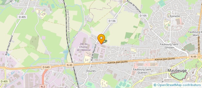 localisation de l'entreprise SOC CARNIERE ET DEFOSSEZ à MAUBEUGE