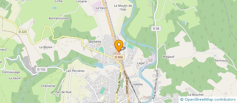localisation de l'entreprise SOC CARROSSERIES COMPOSITES D AUVERGNE à COURPIERE