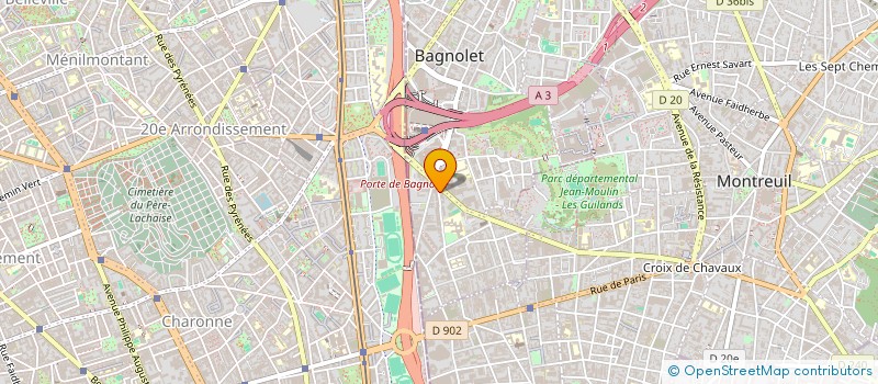 localisation de l'entreprise SOC CAUTION MUTUELLE TRANSPOR CREDITRANS à BAGNOLET