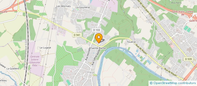 localisation de l'entreprise SOC CHARENTAISE OUVRIERS MENUISIERS à FLEAC