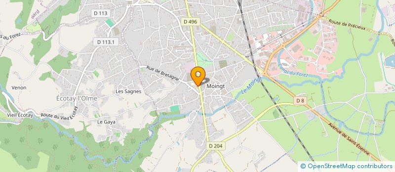 localisation de l'entreprise SOC CHASSE COMMUNALE DE MOINGT à MONTBRISON