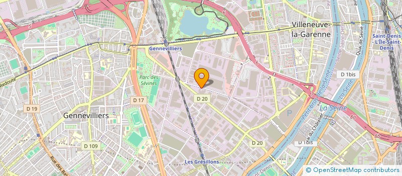 localisation de l'entreprise SOC CHAUDRONNERIE TOLERIE DU NORD à GENNEVILLIERS