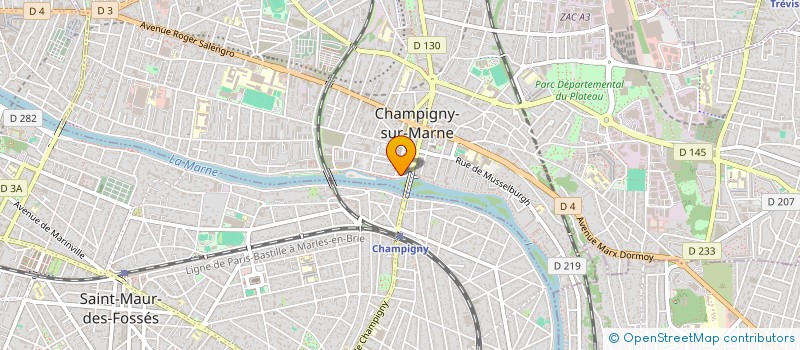 localisation de l'entreprise SOC CIV DE LA RUE DES ARTS à CHAMPIGNY-SUR-MARNE