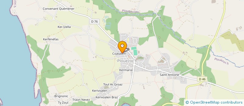 localisation de l'entreprise SOC CIVILE AGRICOLE KERNEVEZ à PLOUEZOC'H