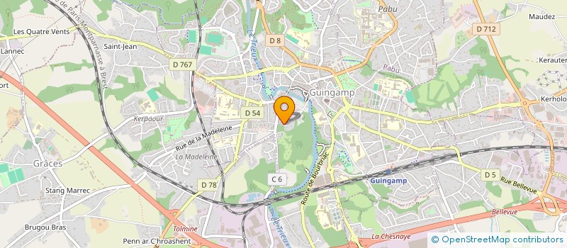 localisation de l'entreprise SOC CIVILE ATTRIBUTION GUICHEBARON LEPAG à GUINGAMP