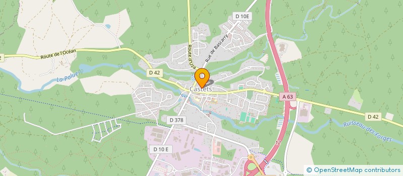 localisation de l'entreprise SOC CIVILE BARRERE ET SES FILS  CASTETS