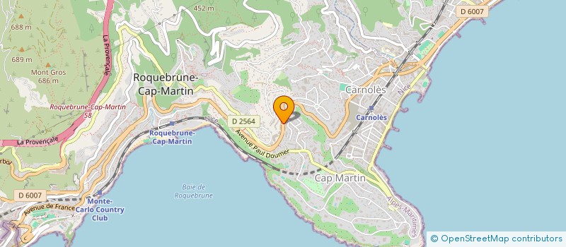 localisation de l'entreprise SOC CIVILE BLEU D'AZUR à ROQUEBRUNE-CAP-MARTIN