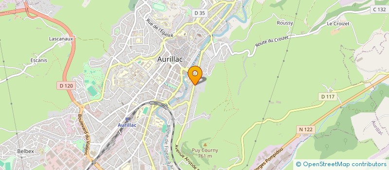 localisation de l'entreprise SOC CIVILE BREVETS MATIERE à AURILLAC
