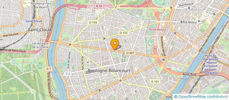 localisation de l'entreprise SOC CIVILE CONSTR VENTE 67 RUE DE PARIS à BOULOGNE-BILLANCOURT