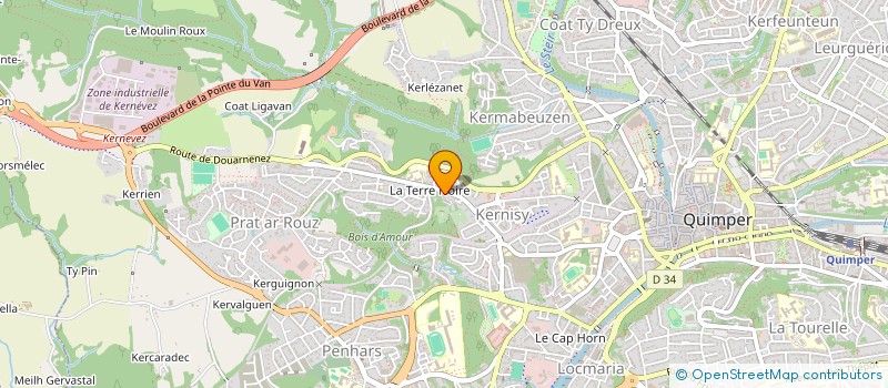 localisation de l'entreprise SOC CIVILE COOP CONSTRUCTION KERGOMPEZ  QUIMPER