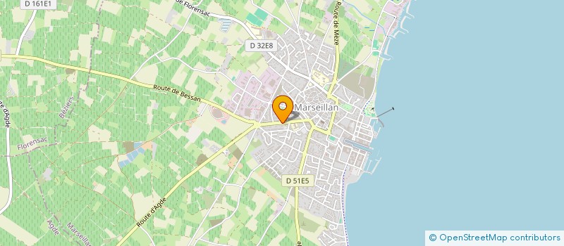 localisation de l'entreprise SOC CIVILE COOP. D'HABITAT. MOULIN VERT  MARSEILLAN