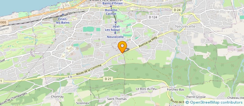 localisation de l'entreprise SOC CIVILE DES COTEAUX D'EVIAN  NEUVECELLE