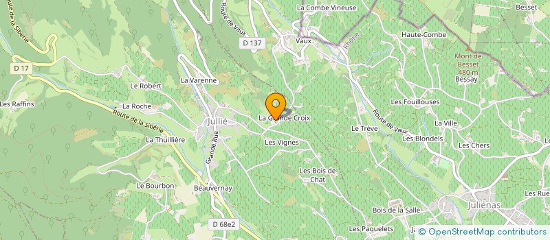localisation de l'entreprise SOC CIVILE EXPLOIT VITICOLE DES ROCHATS à JULIENAS