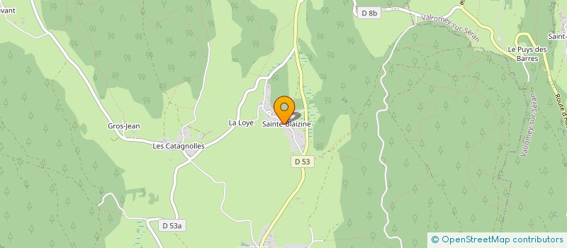 localisation de l'entreprise SOC CIVILE EXPLOITATION AGRIC BUGEY LAIT  PLATEAU D'HAUTEVILLE