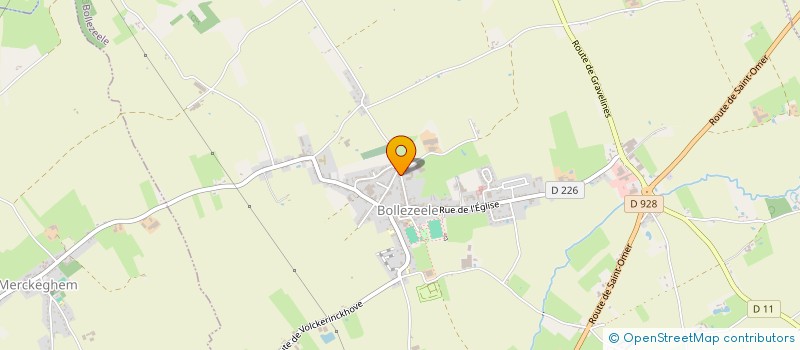 localisation de l'entreprise SOC CIVILE F2GV  BOLLEZEELE