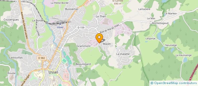 localisation de l'entreprise SOC CIVILE IMMOBILIERE TOMACLA à USSEL