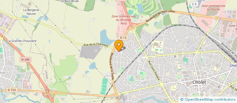 localisation de l'entreprise SOC CIVILE JPL  CHOLET