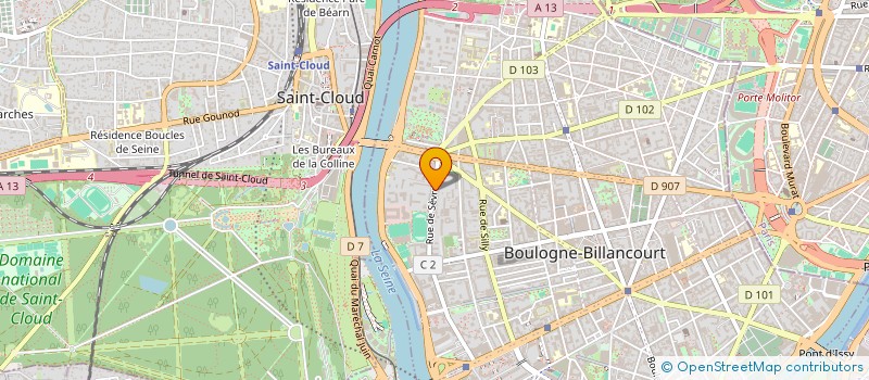 localisation de l'entreprise SOC CIVILE LA GRANGE AUX PRES à BOULOGNE-BILLANCOURT