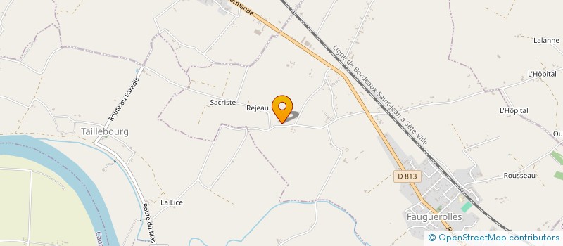 localisation de l'entreprise SOC CIVILE SOUILLAGON ET CIE  FAUGUEROLLES