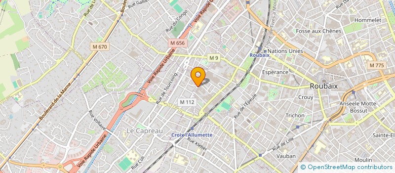 localisation de l'entreprise SOC CIVILE YCC  ROUBAIX