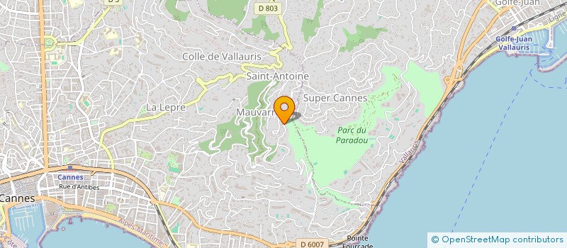 localisation de l'entreprise SOC CLIMATIQUE DE SUPER CANNES à CANNES