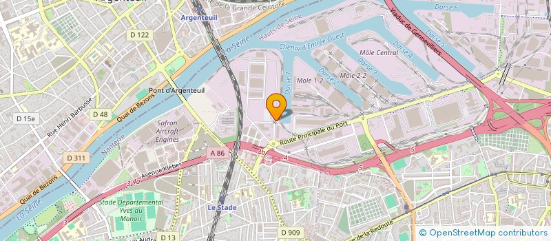 localisation de l'entreprise SOC COMM PRODUITS METALLURGIQUES à GENNEVILLIERS
