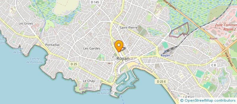 localisation de l'entreprise SOC COMMER DUEL à ROYAN