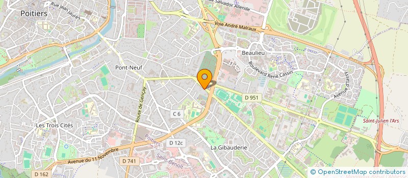 localisation de l'entreprise SOC COMMERC PRODUITS AGRO-ALIMENTAIRES à POITIERS