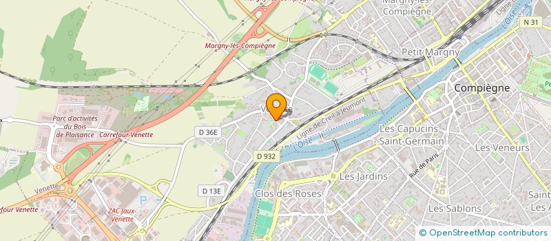 localisation de l'entreprise SOC COMPIEGNOISE ELECTRICITE BAT ET INDU à VENETTE