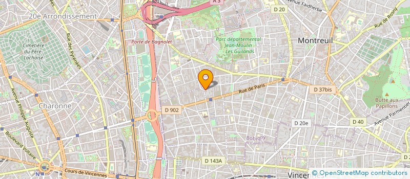 localisation de l'entreprise SOC COMPTELEC S A R L à MONTREUIL