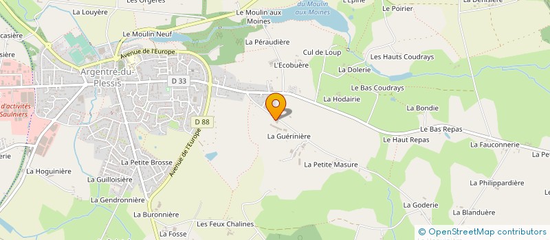 localisation de l'entreprise SOC CONSTR AMENAG PARCS DE LOISIRS  ARGENTRE-DU-PLESSIS