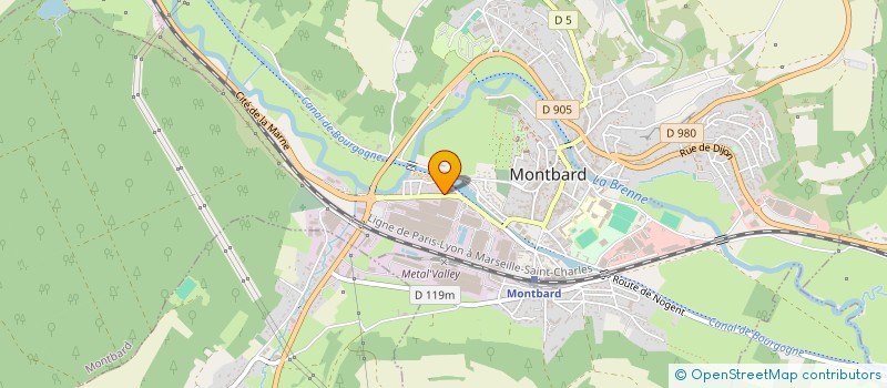 localisation de l'entreprise SOC CONSTRUC MACHINES OUTILS BLISS à MONTBARD