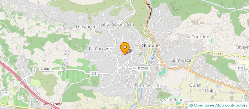 localisation de l'entreprise SOC CONSTRUCTION ACHAT VENTE IMMEUBLE à OLLIOULES