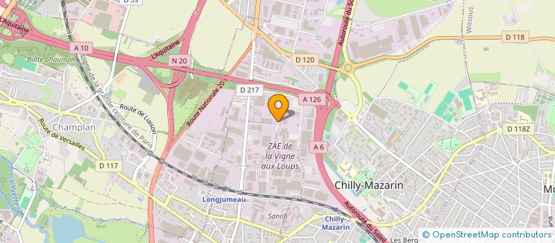 localisation de l'entreprise SOC CONSTRUCTION CHAUFFAGE COMPACTES  CHILLY-MAZARIN