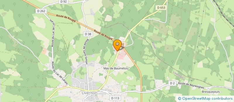 localisation de l'entreprise SOC COOP AGRIC REG CAUSSE & DEUX VALLEES  LIVERNON