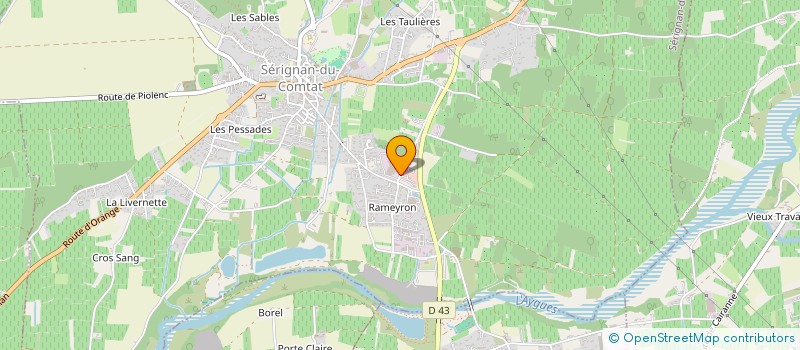 localisation de l'entreprise SOC COOP VINICOLE LES COTEAUX DU RHONE à SERIGNAN-DU-COMTAT