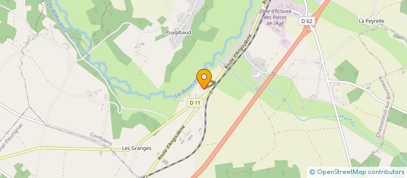 localisation de l'entreprise SOC COOPERATIVE AGRIC REGIONALE ATLANT  CHASSENEUIL-SUR-BONNIEURE