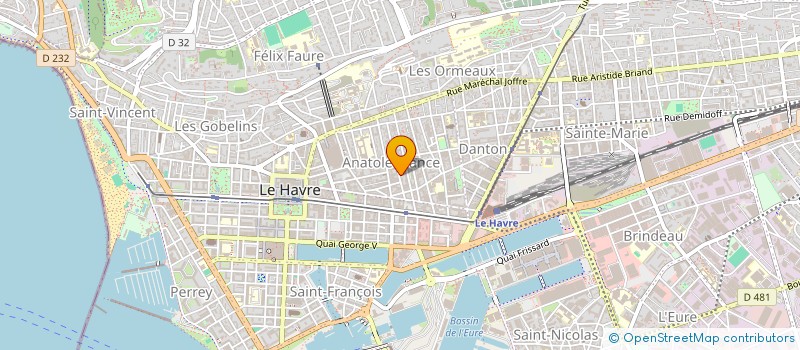 localisation de l'entreprise SOC COOPERATIVE HABITATION COTEAUX 1  LE HAVRE