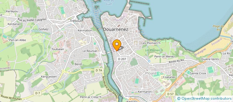 localisation de l'entreprise SOC CORNOUAILLAIS TRAITEMENT INFORMATION à DOUARNENEZ