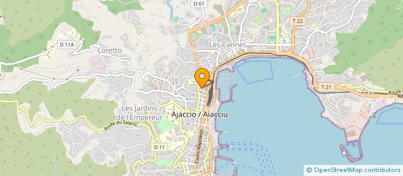 localisation de l'entreprise SOC CORSE DISTRIBUTION ELECTRONIQUE à AJACCIO